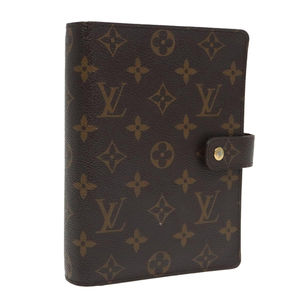 LOUIS VUITTON Monogram Agenda MM Day Planner Cover R20105 LV Auth 100611